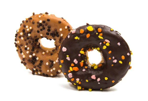 Donuts Glaze Isolated White Background — Stock Photo, Image