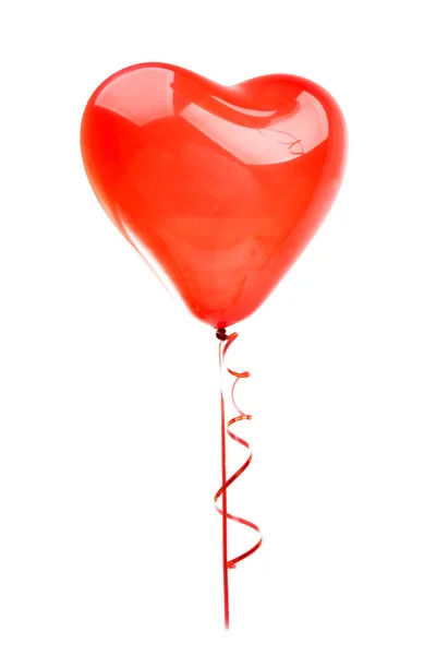 Μπαλόνια Καρδιά Που Απομονώνονται Λευκό Φόντο — Φωτογραφία Αρχείου