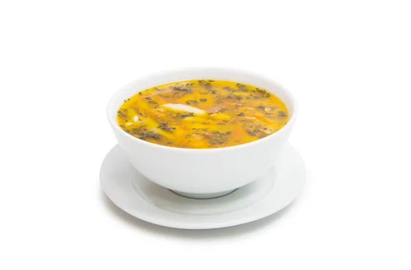 Чаша Супа Изолированы Белом Фоне — стоковое фото