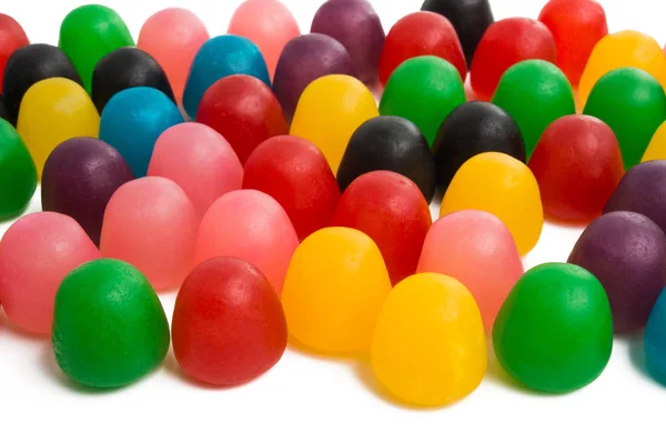 Gelee Fruchtbonbons Isoliert Auf Weißem Hintergrund — Stockfoto