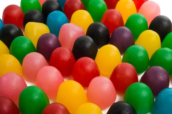 Jelly Fruit Candy Isolated White Background — Stock Photo, Image