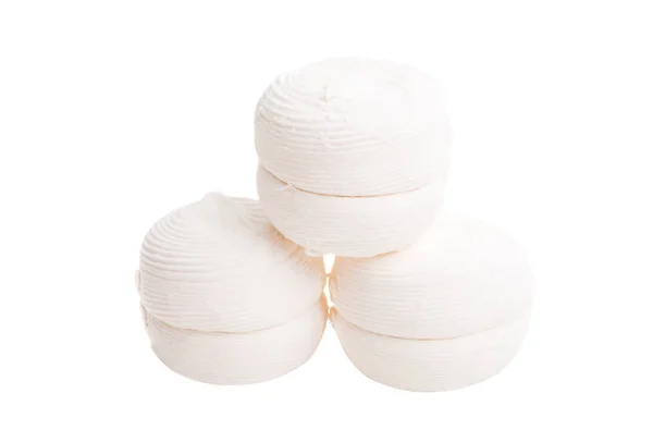 Marshmallow Isolato Sfondo Bianco — Foto Stock
