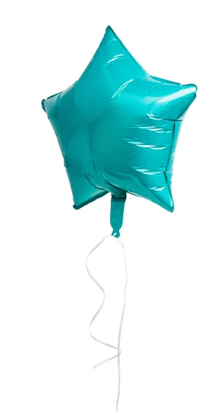 Ballon Étoile Avec Feuille Isolée Sur Fond Blanc — Photo