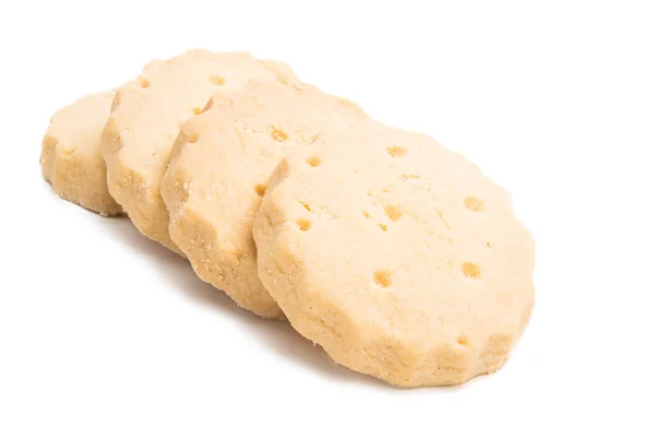 Galletas Mantequilla Aisladas Sobre Fondo Blanco —  Fotos de Stock