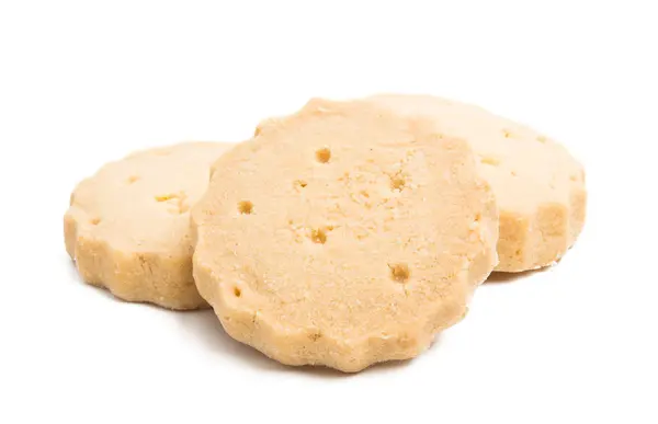 Galletas Mantequilla Aisladas Sobre Fondo Blanco — Foto de Stock