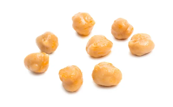 Boiled Chickpeas White Background — Stock Photo, Image