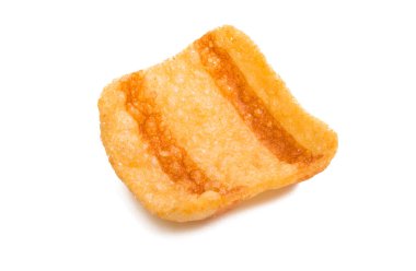 Beyaz arkaplanda izole edilmiş atıştırmalıklar