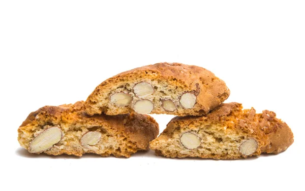 Biscotti Con Noci Isolate Fondo Bianco — Foto Stock