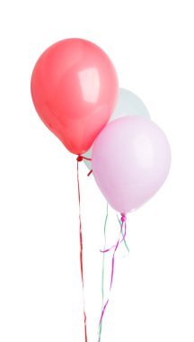 Balon Macaron renk beyaz arka plan üzerinde izole