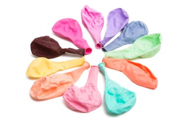 Balon Macaron renk beyaz arka plan üzerinde izole