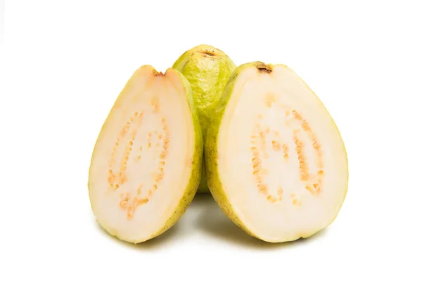 Guava Elszigetelt Fehér Háttér — Stock Fotó