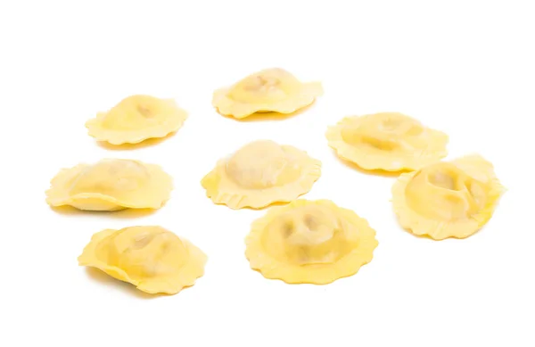 Ravioli Izolované Bílém Pozadí — Stock fotografie