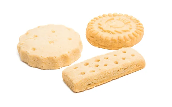 Печенье Маслом Белом Фоне — стоковое фото