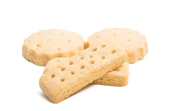 Boterkoekjes Geïsoleerd Witte Achtergrond — Stockfoto