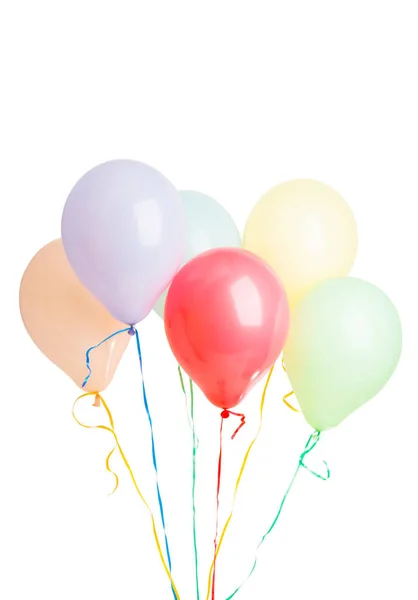 Pastel Colored Balloons Isolated White Background — Stock Photo, Image