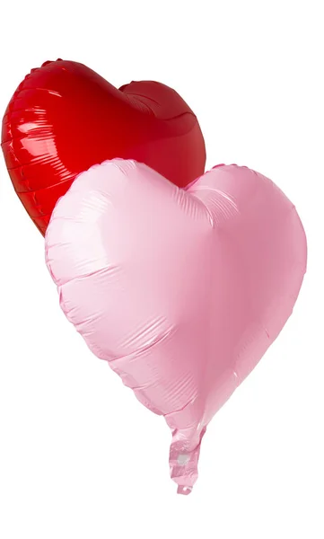 Palloncini Cuore Isolato Sfondo Bianco — Foto Stock