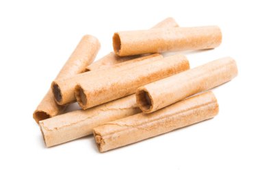 gözleme krem izole üzerinde beyaz arka plan ile rulo