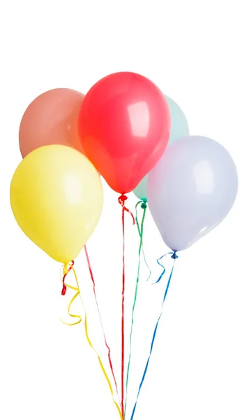 Παστέλ Χρωματιστά Μπαλόνια Που Απομονώνονται Λευκό Φόντο — Φωτογραφία Αρχείου