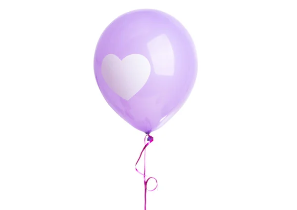 Hjärtat Ballonger Isolerad Vit Bakgrund — Stockfoto