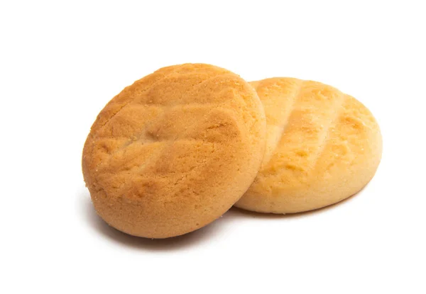 Biscuits Avec Remplissage Sur Fond Blanc — Photo
