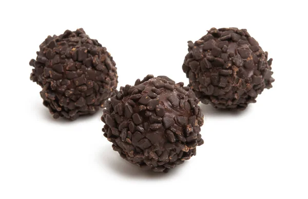 Čokoládové Lanýže Izolované Bílém Pozadí — Stock fotografie