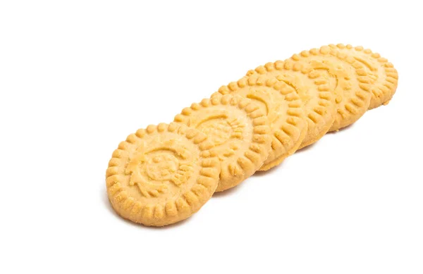 Boterkoekjes Geïsoleerd Witte Achtergrond — Stockfoto