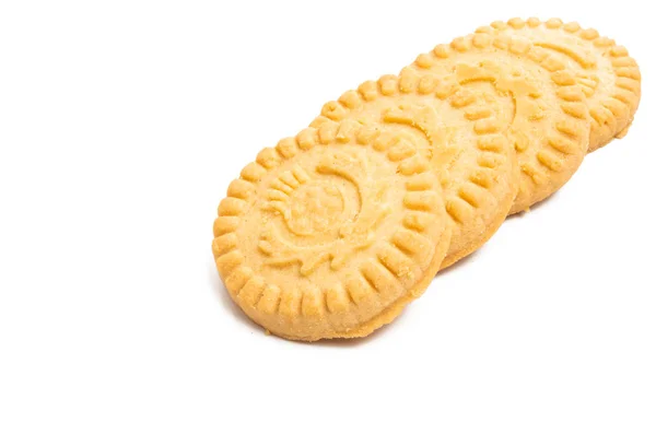 Boterkoekjes Geïsoleerd Witte Achtergrond — Stockfoto