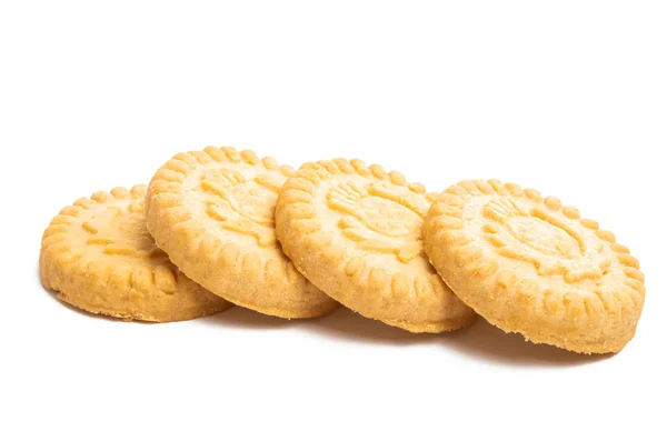 Butter Cookies Isolated White Background — Stock Photo, Image