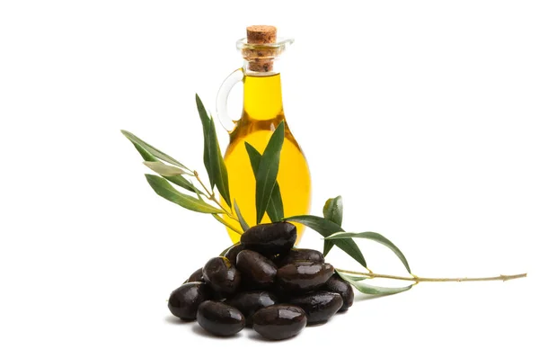 Olivy Izolované Bílém Pozadí — Stock fotografie