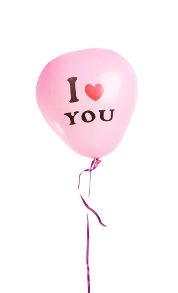 Beyaz Arka Plan Üzerinde Izole Sevgililer Günü Balonları — Stok fotoğraf