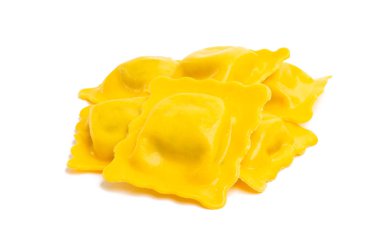 Beyaz arka plan üzerinde izole kare Mantı