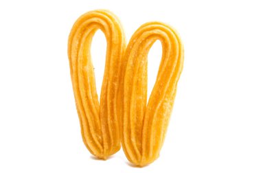 İspanyol çerezleri churro izole beyaz arka plan üzerinde