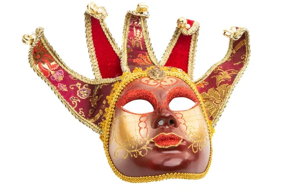 Máscara Carnaval Aislada Sobre Fondo Blanco — Foto de Stock