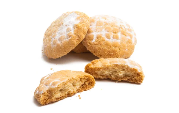 Galletas Caseras Aisladas Sobre Fondo Blanco — Foto de Stock