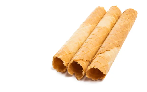 Wafer rolls isolated — Stock Photo, Image