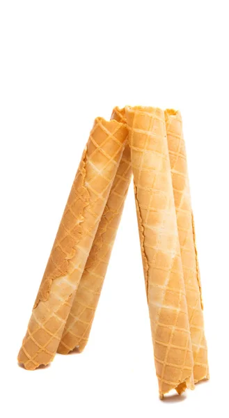 Wafer rolls isolated — Stock Photo, Image