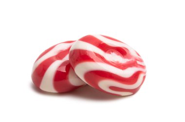 çilekli süt lolipop izole