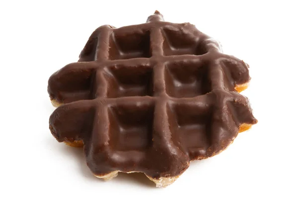 Chocolate waffles isolated — Stock Photo, Image