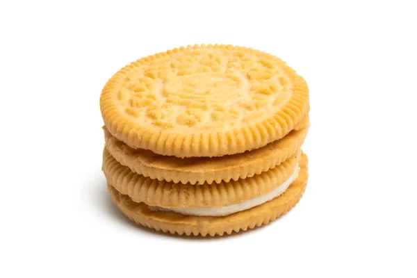 Cookie kanapka na białym tle — Zdjęcie stockowe