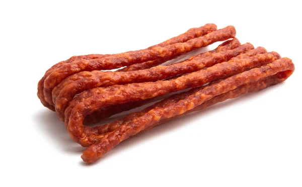 Kabanos. Salsicha de porco longa e fina polonesa — Fotografia de Stock