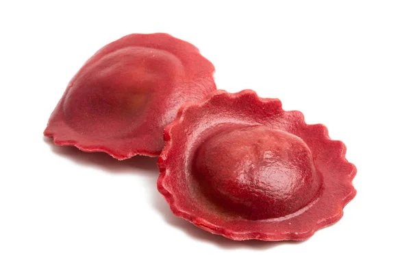 Rote Ravioli isoliert — Stockfoto