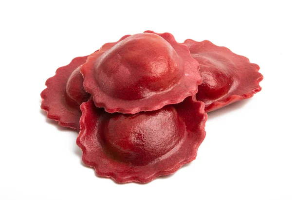 Rote Ravioli isoliert — Stockfoto