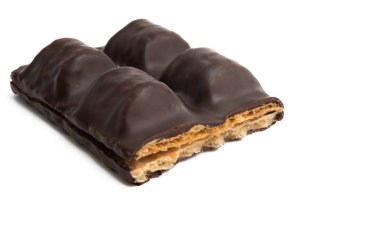 izole çikolatada waffle 