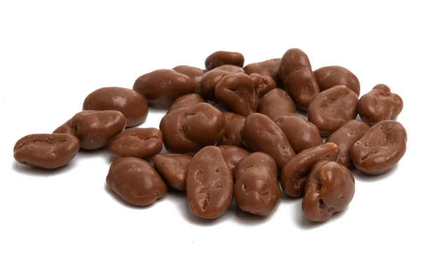 Almendra en chocolate aislado — Foto de Stock