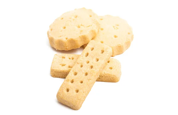 Boter cookies geïsoleerd — Stockfoto