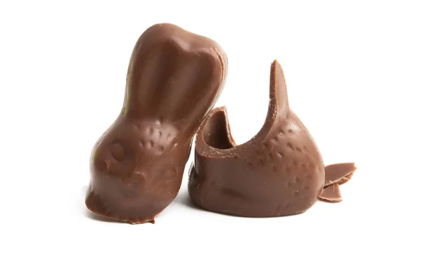 分離されたチョコレートのバニー — ストック写真
