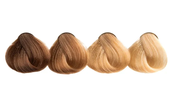 Barevné vlnité vlasy izolované — Stock fotografie