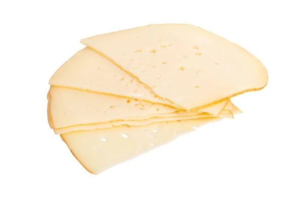 Sliced french cheese isolated — Stock Photo, Image