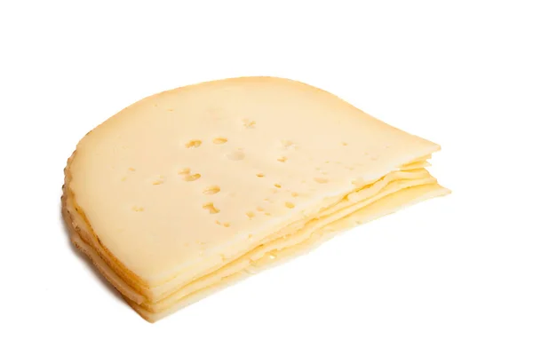 Sliced french cheese isolated — Stock Photo, Image