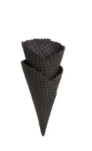Black waffle cup isolated — Stock Photo, Image